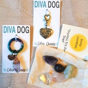 Dog or Cat Collar Charms with Crystal Collection